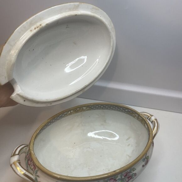 Antique MINTON INDIAN TREE Small Tureen or Sugar Server - Picture 6 of 12